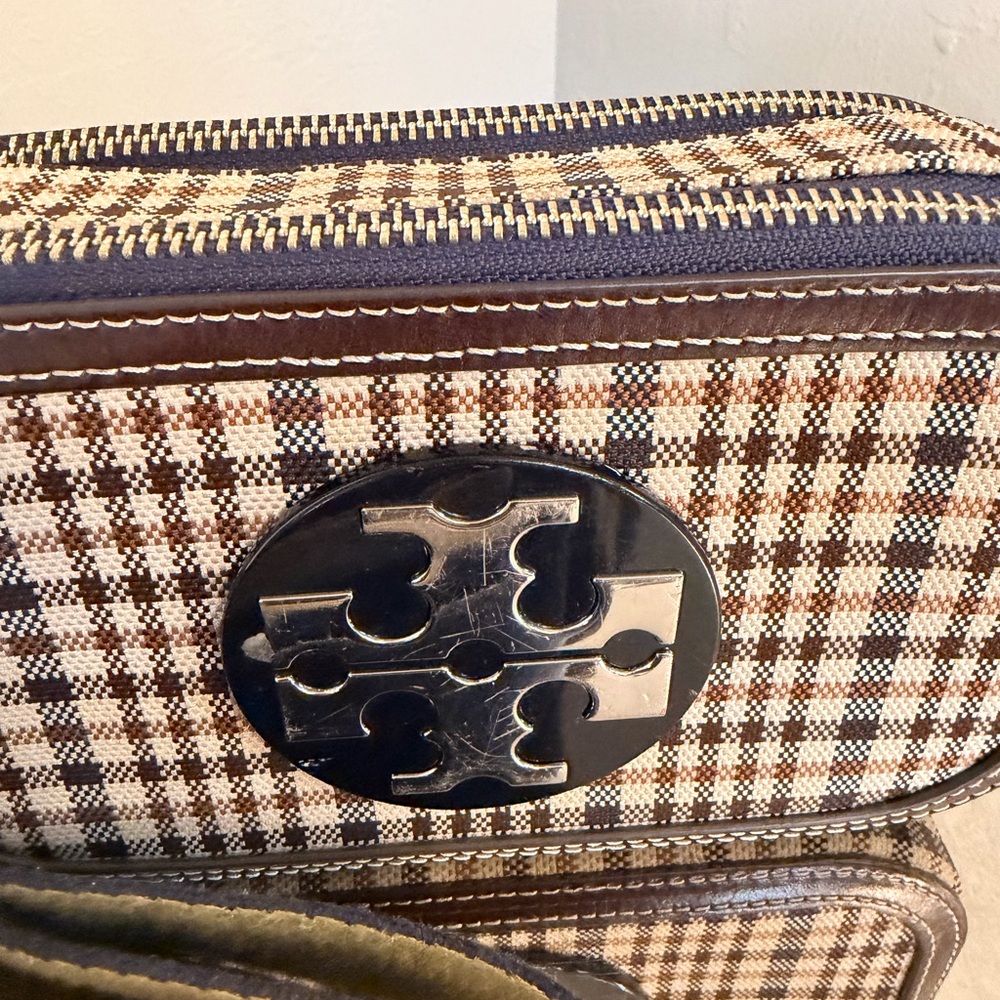Tory Burch Miller Mini Plaid Crossbody Bag. - Picture 3 of 9